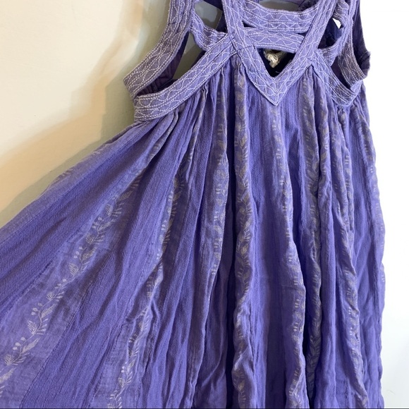 Free People FP One Paisley Vine Cut Out Dress Top - Picture 14 of 15